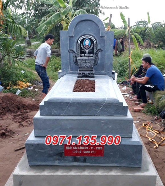 Mẫu mộ đá đơn giản để tro cốt đẹp bán tại kon tum - lăng mộ bằng đá
