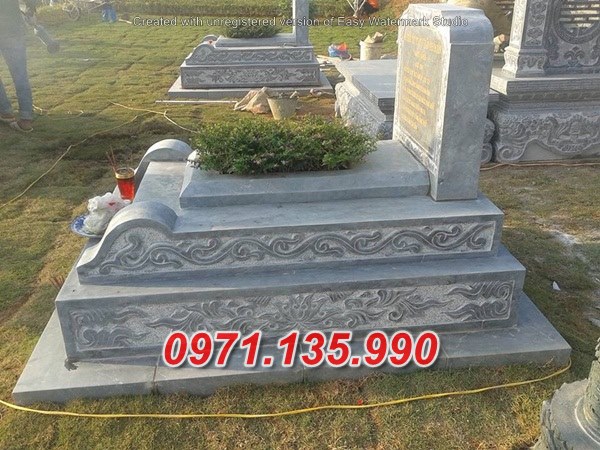 Mẫu mộ đá đơn giản để tro cốt đẹp bán tại kon tum - lăng mộ bằng đá
