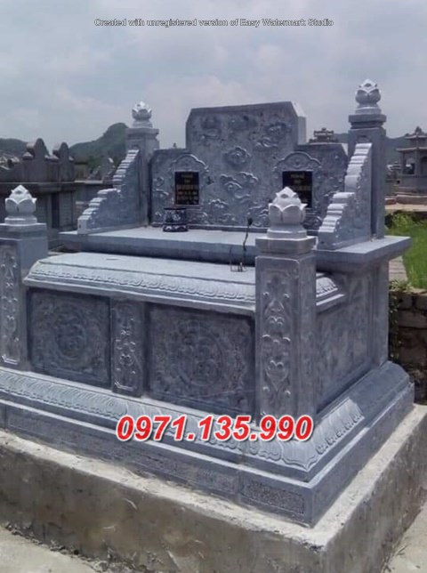 Mẫu mộ đá đôi để tro cốt đẹp bán tại bình định - mộ đá đôi bắc kạn