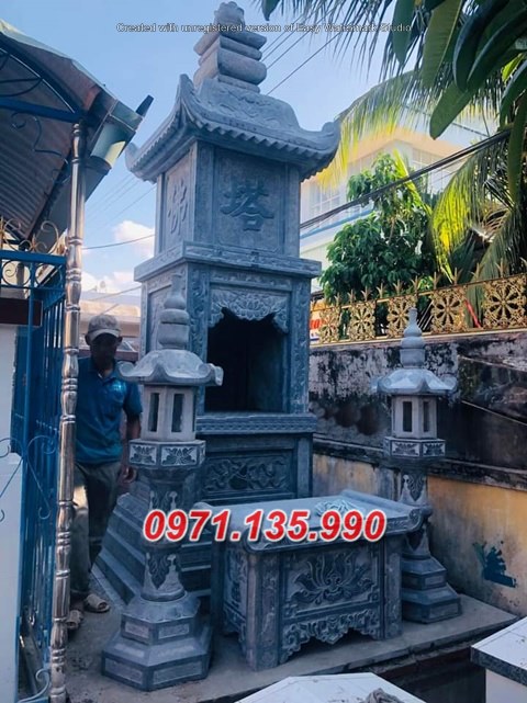 Mẫu mộ tháp phật giáo để tro cốt bằng đá đẹp bán tại đắk lắk đắk nông