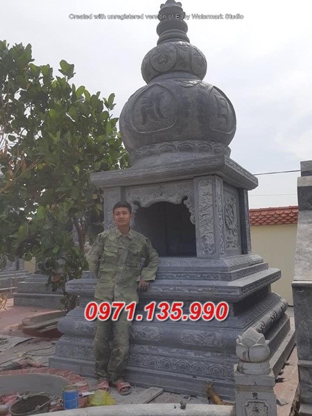 Mẫu mộ tháp phật giáo để tro cốt bằng đá đẹp bán tại Vũng tàu