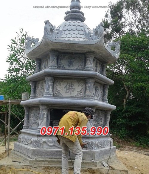 Mẫu mộ tháp phật giáo để tro cốt bằng đá đẹp bán tại Vũng tàu
