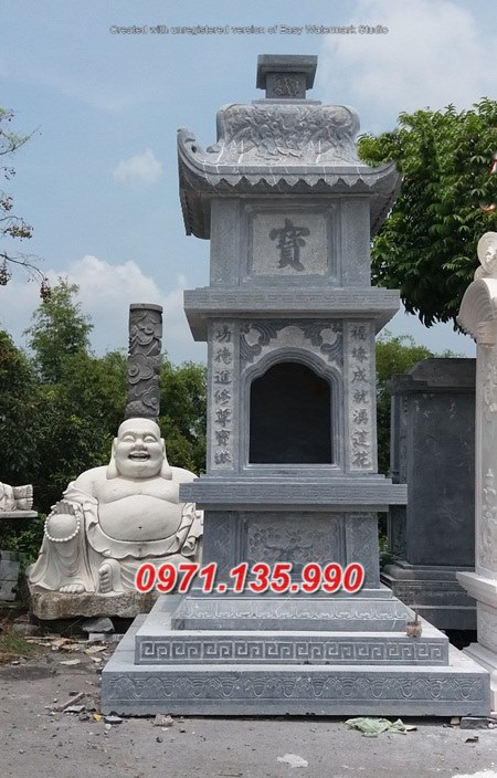 Mẫu tháp mộ đá để tro cốt đẹp bán tại kiên giang long an - tháp phật
