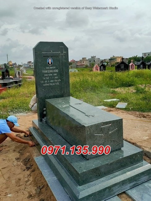 Mẫu lăng mộ đá công giáo đẹp bán tại đồng tháp hậu giang - mộ đạo