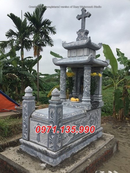 Mẫu lăng mộ đá công giáo đẹp bán tại đồng tháp hậu giang - mộ đạo