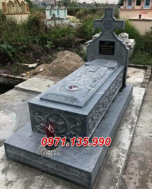 Mẫu lăng mộ đá công giáo đẹp bán tại đồng tháp hậu giang - mộ đạo