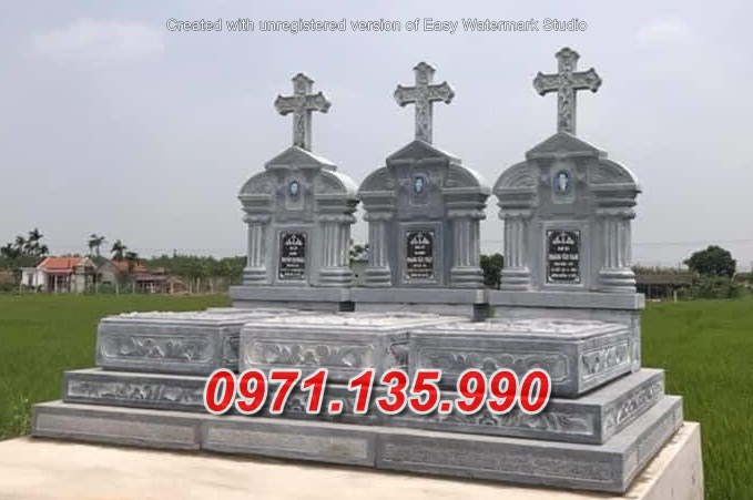 Mẫu lăng mộ đá công giáo đẹp bán tại đồng tháp hậu giang - mộ đạo