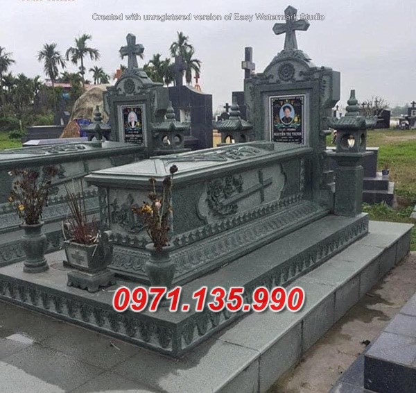 Mẫu lăng mộ đá công giáo đẹp bán tại đồng tháp hậu giang - mộ đạo