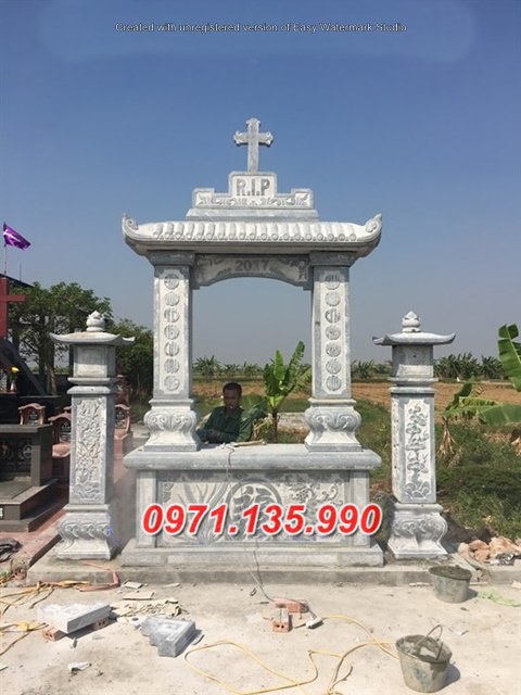 Mẫu lăng mộ đá công giáo đẹp bán tại đồng nai tây ninh - mộ đạo