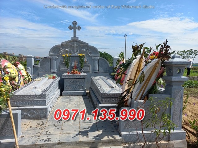 Mẫu lăng mộ đá công giáo đẹp bán tại đồng nai tây ninh - mộ đạo