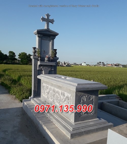 Mẫu lăng mộ đá công giáo đẹp bán tại đồng nai tây ninh - mộ đạo
