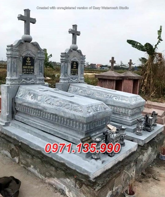 Mẫu lăng mộ đá công giáo đẹp bán tại bình dương bình phước - mộ đạo