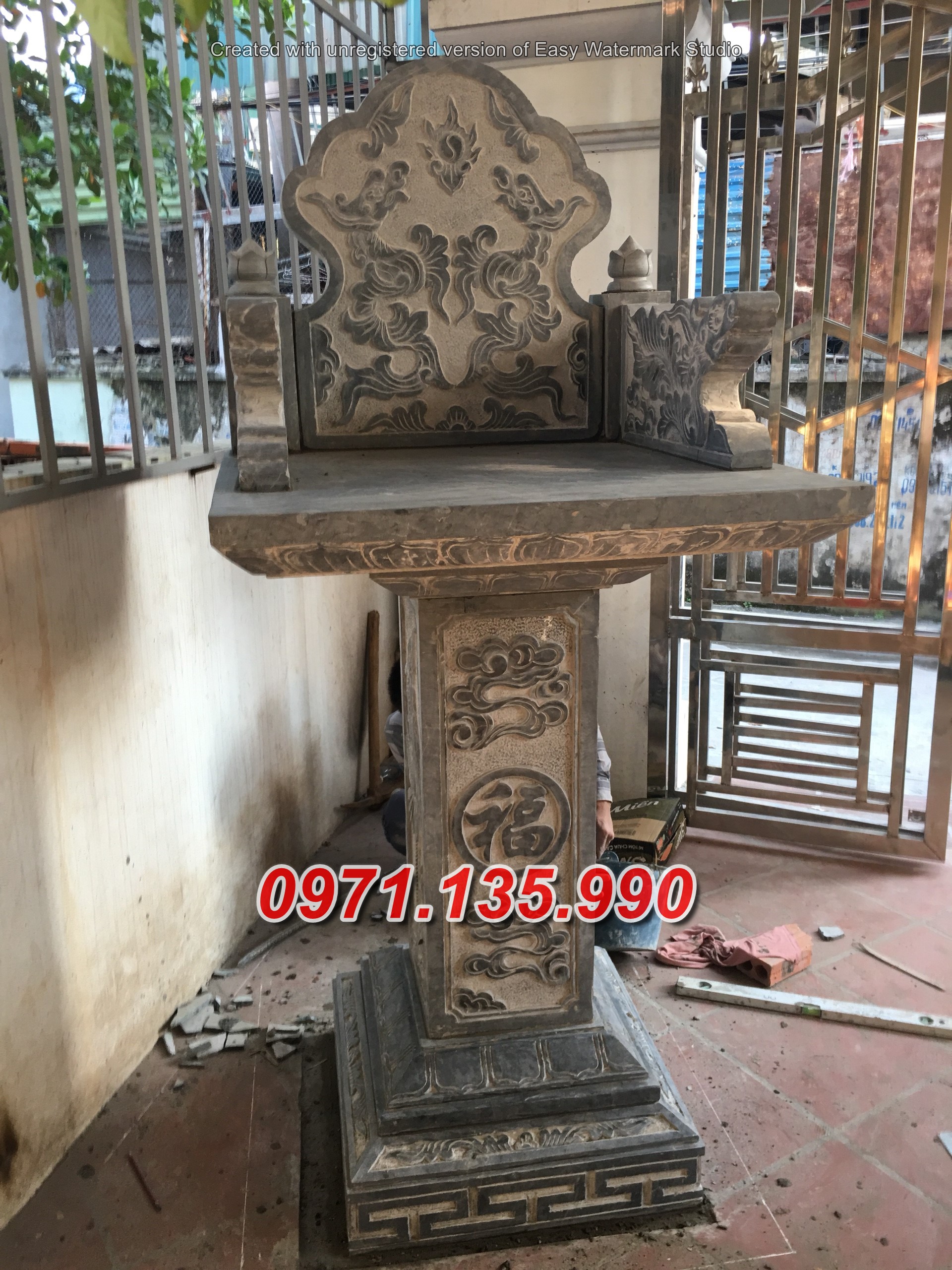 Mẫu cây hương đá thờ ngoài trời đẹp bán tại vĩnh phúc hoà bình