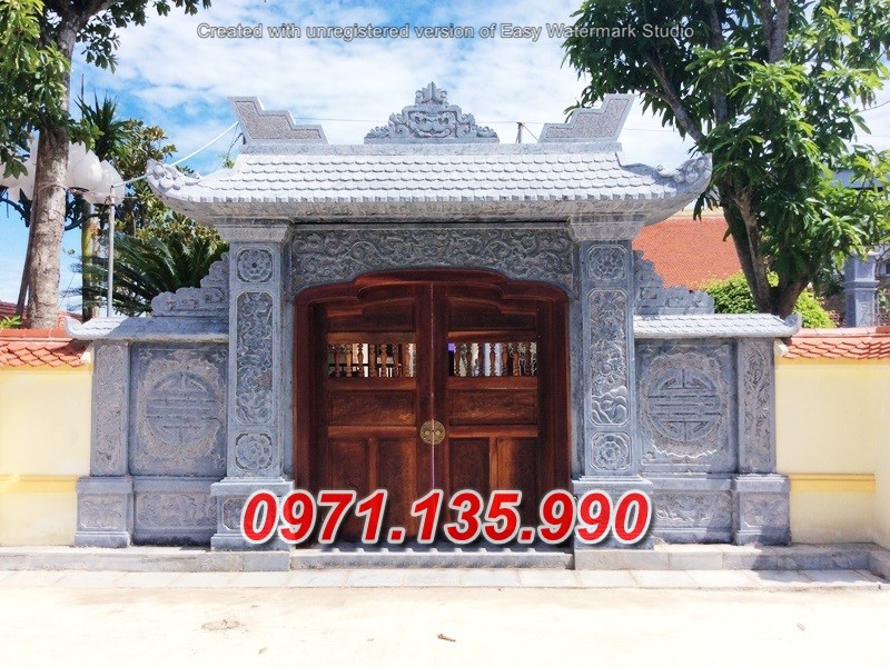 Mẫu cổng đá nhà thờ đình chùa đẹp bán tại bắc giang bắc ninh