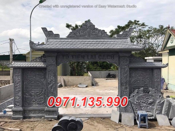 Mẫu cổng đá nhà thờ đình chùa đẹp bán tại bắc giang bắc ninh