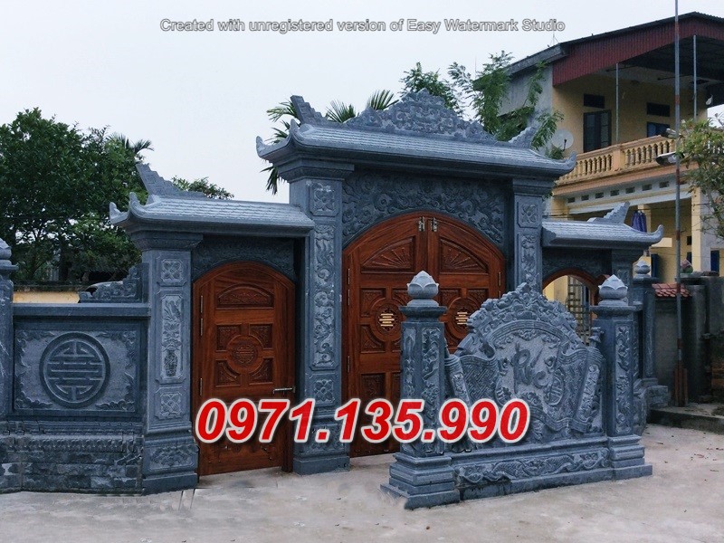 Mẫu cổng đá đẹp nhà thờ đình chùa bán tại quảng nam quảng ngãi