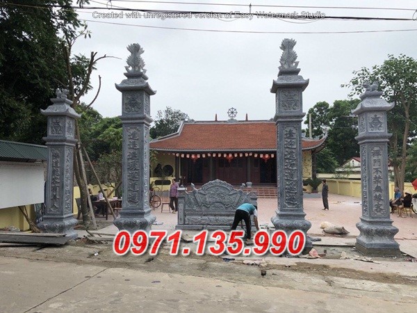 Mẫu cổng đá đẹp nhà thờ đình chùa bán tại sơn la điện biên