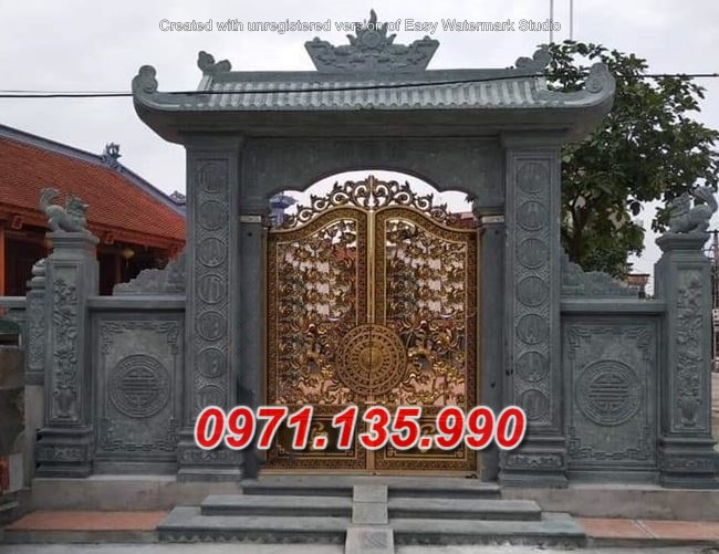 Mẫu cổng đá đẹp nhà thờ đình chùa bán tại lâm đồng tp hcm