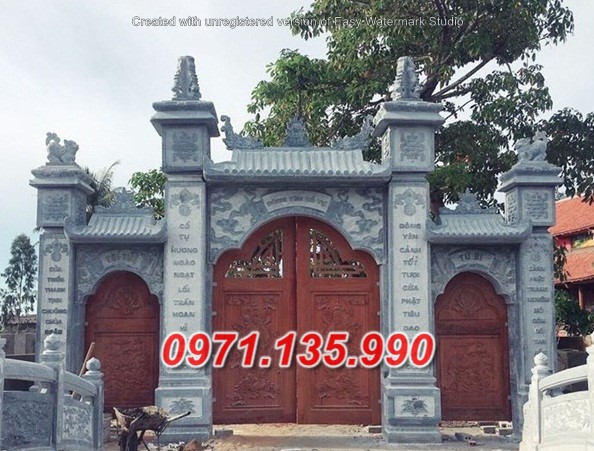 Mẫu cổng đá đẹp nhà thờ đình chùa bán tại lâm đồng tp hcm