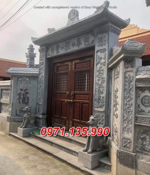 Mẫu cổng đá đẹp nhà thờ đình chùa bán tại lâm đồng tp hcm