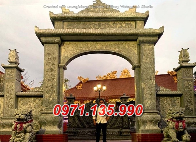 Mẫu cổng đá đẹp nhà thờ đình chùa bán tại lâm đồng tp hcm