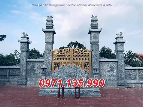 Mẫu cổng đá đẹp nhà thờ đình chùa bán tại tiền giang trà vinh