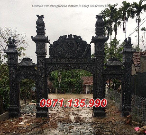 Mẫu cổng đá đẹp nhà thờ đình chùa bán tại tiền giang trà vinh