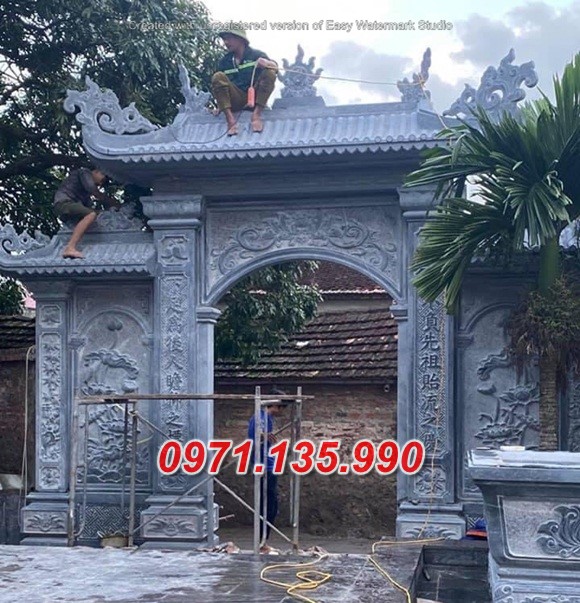Mẫu cổng đá đẹp nhà thờ đình chùa bán tại tiền giang trà vinh