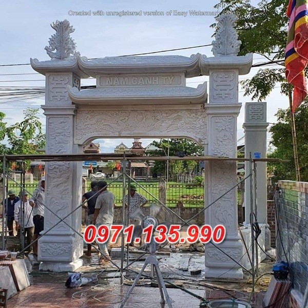 Mẫu cổng đá đẹp nhà thờ đình chùa bán tại tiền giang trà vinh