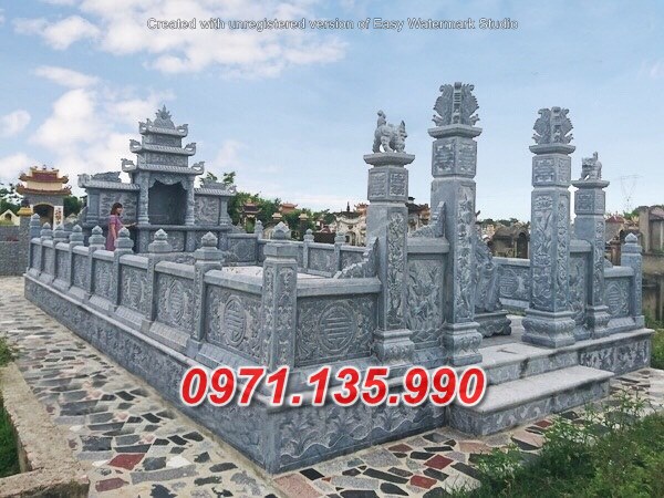 Mẫu lăng mộ bằng đá gia tộc dòng họ đẹp bán tại Lâm Đồng