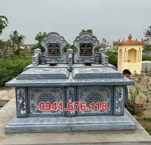 mẫu mộ đá đôi để tro cốt đẹp bán tại yên bái tuyên quang lào cai