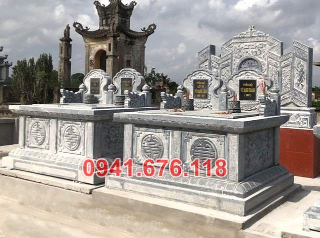 Mẫu mộ đá đôi đẹp để tro cốt bán tại sơn la điện biên hà giang