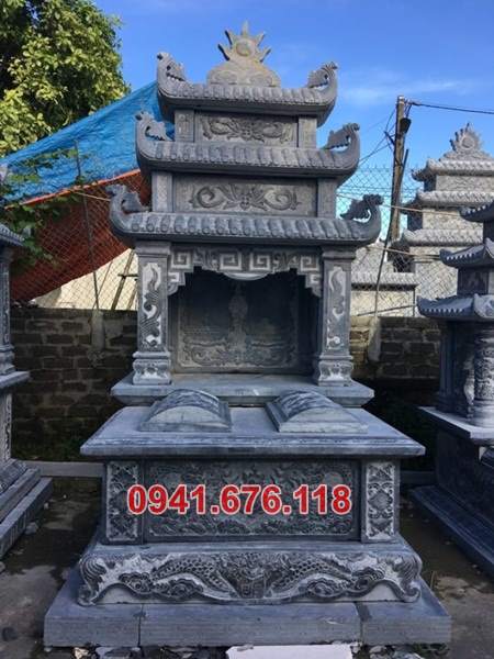Mẫu mộ đá đôi đẹp để tro cốt bán tại sơn la điện biên hà giang