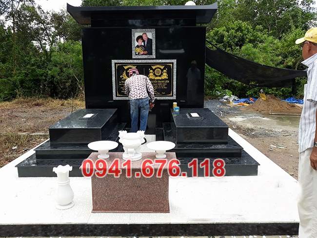 Mẫu mộ đá đôi đẹp để tro cốt bán tại sơn la điện biên hà giang