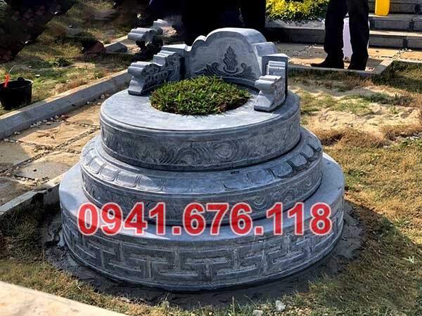 Mẫu mộ đá tròn lục lăng đẹp bán tại sơn la điện biên lai châu
