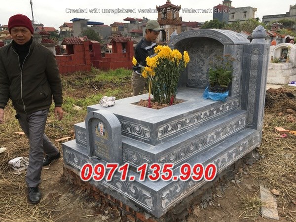 Mẫu mộ tam cấp bằng đá đẹp bán tại thanh hoá nghệ an hà tĩnh - tro cốt