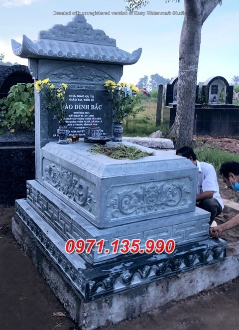 Mẫu mộ đá tam cấp đẹp bán tại ninh thuận bình thuận kon tum - tro cốt