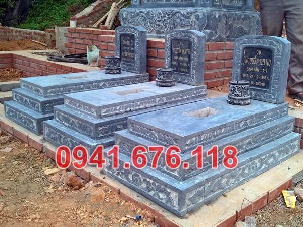 Mẫu mộ đá tam cấp đẹp bán tại ninh thuận bình thuận kon tum - tro cốt