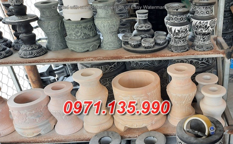 Mẫu bộ bát lư hương đá đẹp bán tại điện biên sơn la lào cai
