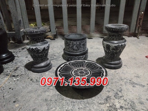 Mẫu bộ bát lư hương đá đẹp bán tại điện biên sơn la lào cai