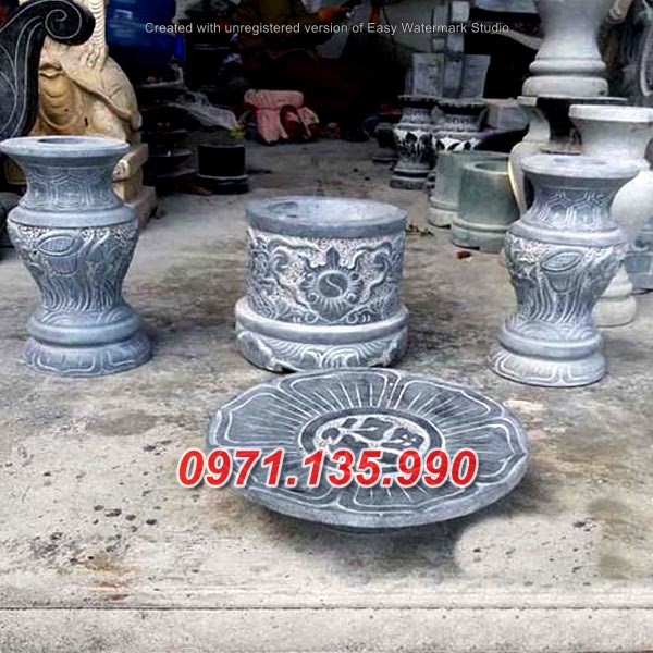 Mẫu bộ bát lư hương đá đẹp bán tại đắk lắk gia lai đắk nông