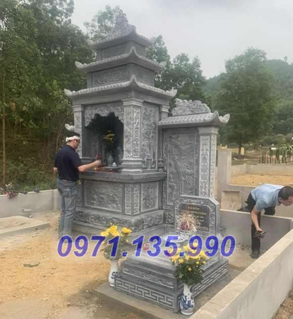 Mẫu mộ đá xanh đẹp bán tại bắc ninh bắc giang lạng sơn - mộ bằng đá