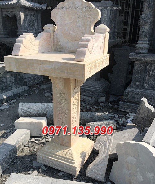 Mẫu cây hương đá thờ thần linh đẹp bán sóc trăng long an thờ thiên