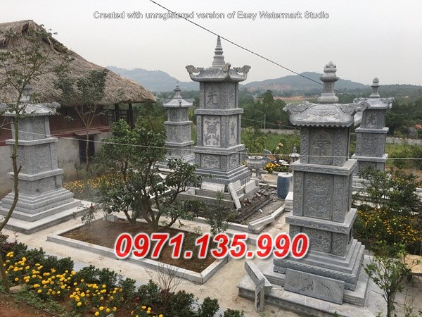 Mẫu bảo tháp đá phật giáo để tro cốt đẹp bán tại kiên giang hậu giang
