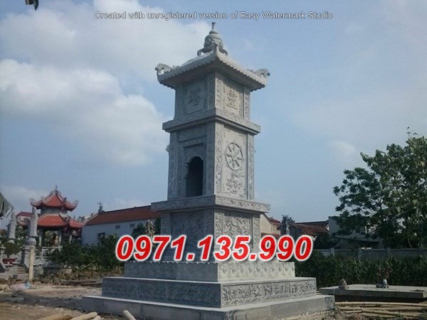 Mẫu bảo tháp đá phật giáo để tro cốt đẹp bán tại kiên giang hậu giang