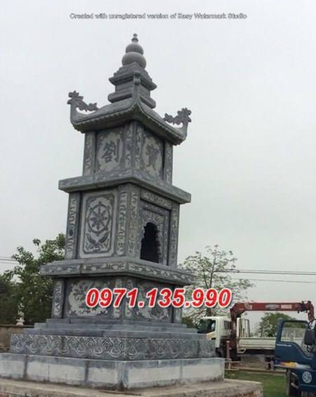 Mẫu bảo tháp đá phật giáo để tro cốt đẹp bán tại kiên giang hậu giang