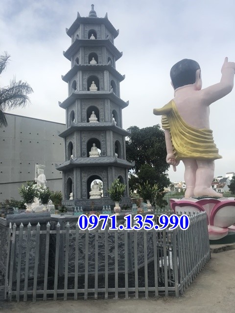 Mẫu bảo tháp đá phật giáo để tro cốt đẹp bán tại phú yên khánh hoà