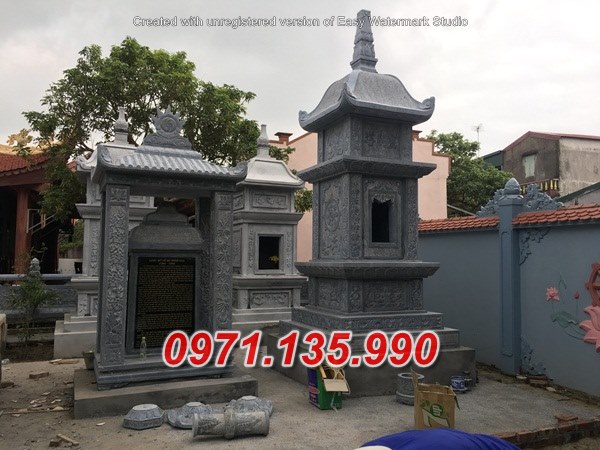 Mẫu bảo tháp đá phật giáo để tro cốt đẹp bán tại phú yên khánh hoà