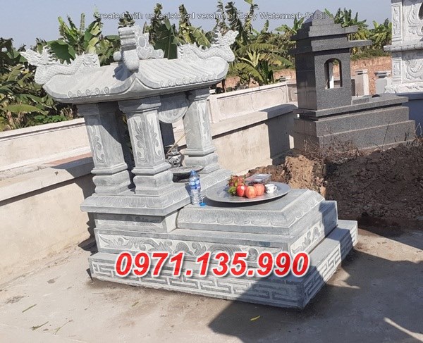 Mẫu lăng mộ đá có mái không mái đẹp bán tại Hà Tĩnh Nghệ An