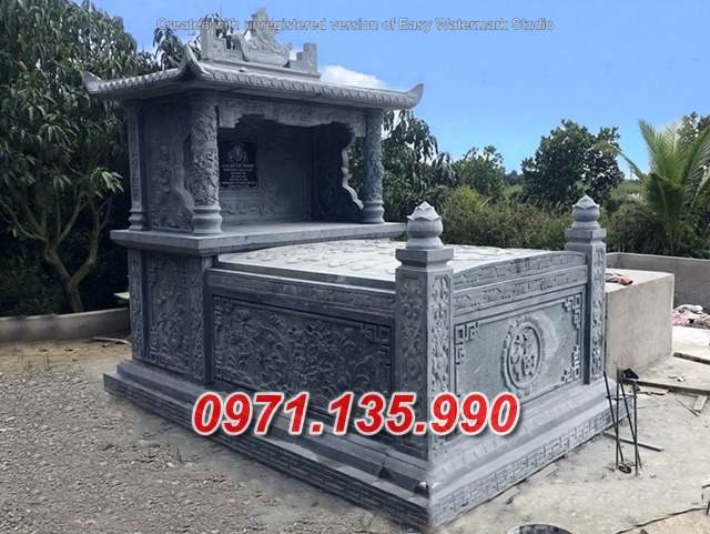 Mẫu lăng mộ đá có mái không mái đẹp bán tại Hà Tĩnh Nghệ An